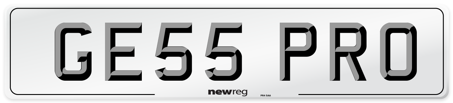 GE55 PRO Number Plate from New Reg